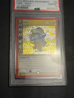 MetaZoo Wilderness 1st Edition SNIPE 20/165 Full Holo Card PSA 10 GEM MINT - Image 3