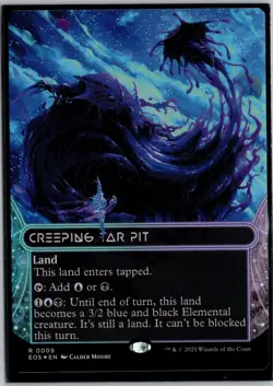 Creeping Tar Pit (0009) (Borderless) Foil R Edge of Eternities: Stellar Sights 9 - Image 1
