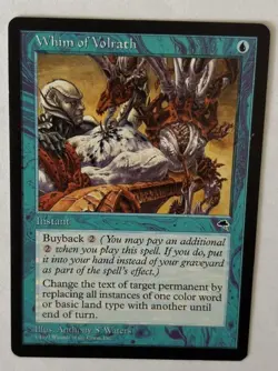 MTG TEMPEST WHIM OF VOLRATH NM MAGIC THE GATHERING INSTANT RARE ENGLISH BLUE - Image 5