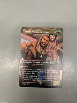 Barret, Avalanche Leader (Borderless) (Chocobo Track Foil) Commander: Final... - Image 1