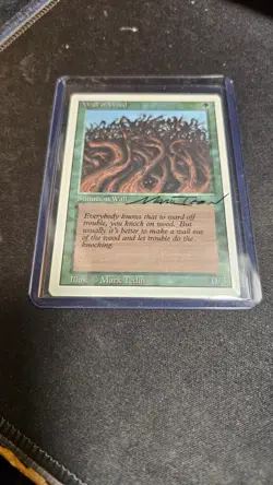 1x Signed Revised Wall Of Wood Magic The Gathering Staple - Image 1