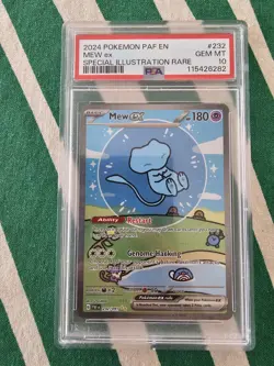 Mew EX 232/091 PSA 10 Paldean Fates Special Illustration Rare Pokemon Card TCG - Image 1