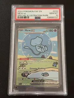 Mew EX 232/091 PSA 10 Paldean Fates Special Illustration Rare Pokemon Card TCG - Image 1