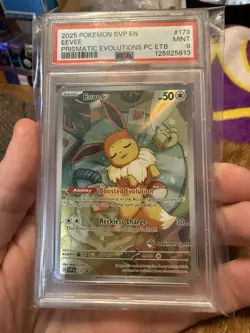 Eevee - 173 Pokemon Center Stamped Promo - PSA Graded 9- Prismatic Evolutions - Image 1