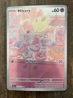Pokemon Milcery Illustration Rare IR Holo Sv07: Stellar Crown 152/142 NM - Image 1