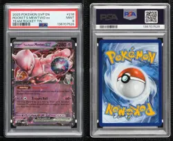 Team Rocket's Mewtwo ex (Team Rocket Fall 2025 Tin) Pokemon Black Star PSA 9 - Image 3
