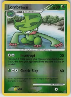 Pokemon TCG Lombre Uncommon Reverse Holo Platinum 52/127 - Image 1