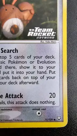 Pokemon Sentret 75/109 MP Reverse Holo Stamped Ruby and Sapphire 2004 - Image 4