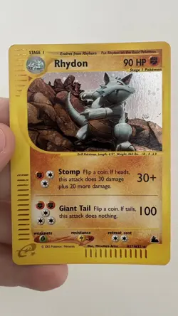 Pokemon TCG Rhydon Holo Rare Skyridge H27/H32 HP - Image 3