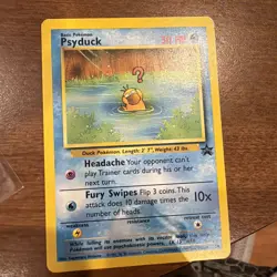 Pokemon Psyduck BLACK STAR 20 - WOTC PROMO - League 2000 LP Vintage - Image 1