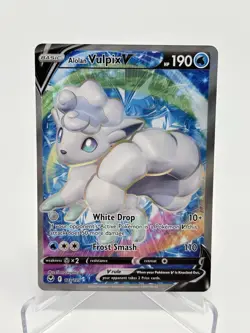 ALOLAN VULPIX V 173/195 | Silver Tempest | Full Art | Pokemon TCG NM/M - Image 1