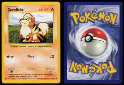 Growlithe 28/102 Uncommon Shadowless Base Set Pokemon - Image 3