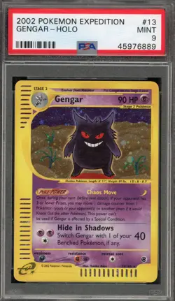 Pokemon Gengar Expedition Holo Rare #13 PSA 9 Mint - Image 1