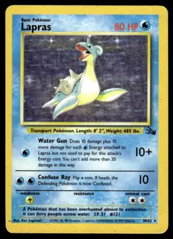 1999 Classic - Fossil Lapras Basic/Rare Holo #10 - Image 1
