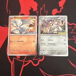 Pokemon Reshiram 022 And Duraludon 139 Stamped Cosmo Holo Promos - Image 1