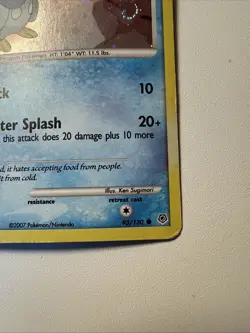 Pokemon TCG Piplup Diamond & Pearl 93/130 Promo Cosmos Holo Swirl Rare Damaged - Image 5