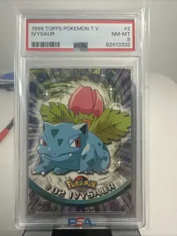 Topps 1999 Ivysaur #02 Green Label TV Animation Edition Non-Holo Pokemon Psa 8 - Image 1