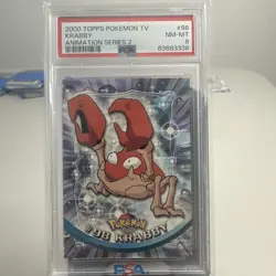 Topps Pokemon TV Animation Series 2 #98 Krabby PSA 8 - Image 1