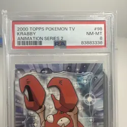 Topps Pokemon TV Animation Series 2 #98 Krabby PSA 8 - Image 3