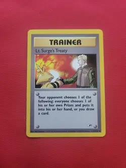 Pokemon: Lt. Surge's Treaty #112/132 Gym Heroes 2000 WOTC Vintage - NM - T155 - Image 1