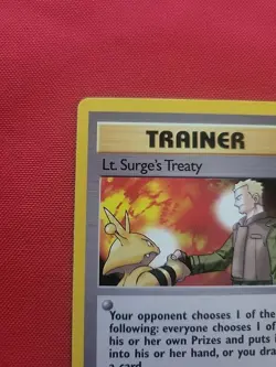 Pokemon: Lt. Surge's Treaty #112/132 Gym Heroes 2000 WOTC Vintage - NM - T155 - Image 4