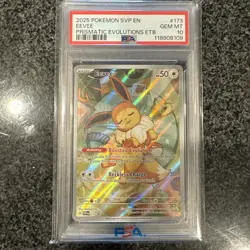 2025 POKEMON SVP EN-SV BLACK STAR PROMO 173 EEVEE PRISMATIC EVOLUTIONS PSA 10 - Image 1