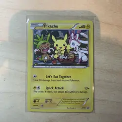 Pokemon TCG XY Pikachu Black Star Promo XY95 LP+-NM Holo - Image 1