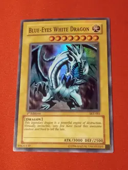 Yu-Gi-Oh! Blue-Eyes White Dragon SKE-001 1st Edition LP Nice Condition - Image 1