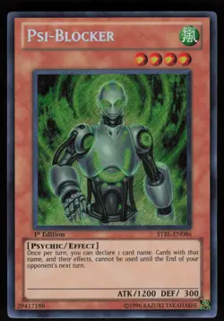 Psi-Blocker STBL-EN086 Secret Rare Starstrike Blast 1st Edition Yu-Gi-Oh - Image 1