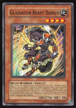 Gladiator Beast Darius - PTDN-EN031 - Common - Unlimited Yugioh - Image 1