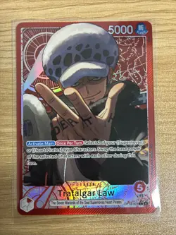 One Piece TCG English OP14-001 Trafalgar Law Leader Alt Art - Image 1