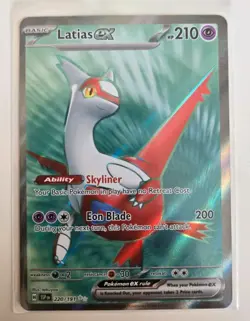 Pokemon TCG Latias EX 220/191 Sv08: Surging Sparks Holo NM Ultra Rare - Image 1