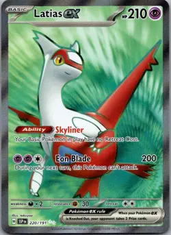 Pokemon TCG Latias ex Ultra Rare SV08: Surging Sparks 220/191 NM - Image 1