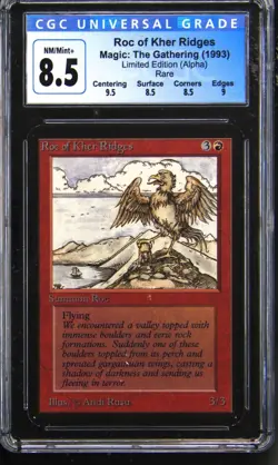 1993 MAGIC: THE GATHERING LIMITED EDITION BETA ROC OF KHER RIDGES CGC 8.5 - Image 1