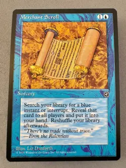 MTG-Merchant Scroll Homelands Regular-Unplayed NM-Vintage Magic the Gathering - Image 1