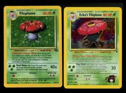 Erika's Vileplume 5/132 Gym 2000 15/64 Jungle Vintage Pokemon Card Lot WOTC - Image 1