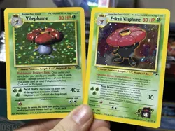 Erika's Vileplume 5/132 Gym 2000 15/64 Jungle Vintage Pokemon Card Lot WOTC - Image 3