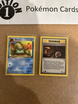 Omanyte + Fossil 1st Edition Pokemon Card Lot Vintage WOTC - Image 1