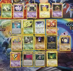 Vintage Pokemon Card Lot WOTC First Edition Shadowless Pikachu Etc Gengar - Image 1