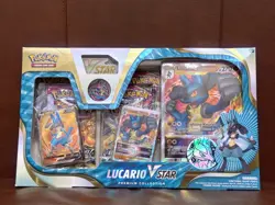 Pokemon TCG Lucario VSTAR Premium Collection - SEALED- Minor Box Dent(Top Right) 820650851247 - Image 1