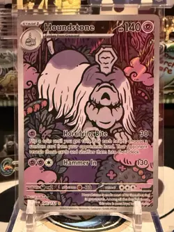 Pokemon 2025 ME01: Mega Evolution Card 145/132 Houndstone Illustration Rare NM - Image 1