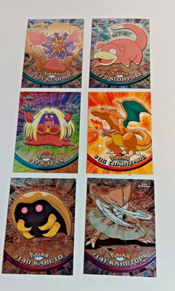 Vtg Lot, 2000 Topps Chrome Series, 5 Charizard, One 1999 Topps TV Pokemon Card - Image 1