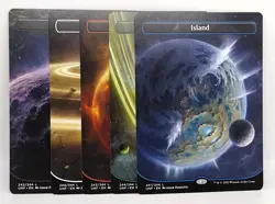 Unfinity Planetary Full Art Borderless Land Set Magic 5 Cards FREE SHIPPING - Image 1
