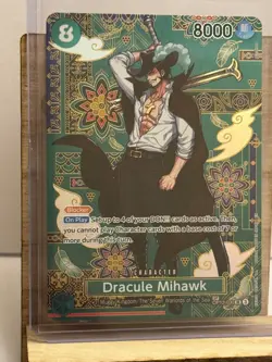 One Piece OP14 Azure Sea’s Seven OP12-30 Dracule Mihawk SP Foil Card pulled 1/30 - Image 1