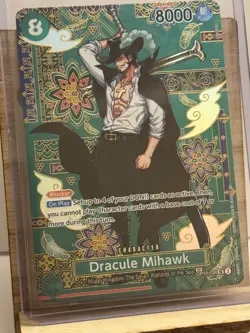 One Piece OP14 Azure Sea’s Seven OP12-30 Dracule Mihawk SP Foil Card pulled 1/30 - Image 2