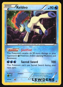 Keldeo - XY191 - Cosmos Holo Promo - XY Black Star Promo - Pokemon Card - MP2 - Image 1