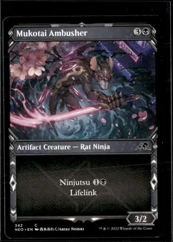 MTG Mukotai Ambusher 342 Showcase Kamigawa: Neon Dynasty Lot 5 LP - Image 1