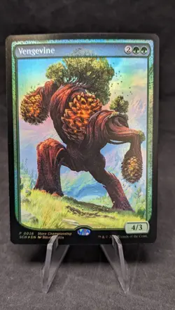 Vengevine - MTG - Game Day & Store Championship Promo - Cardback Dark Misprint - Image 1