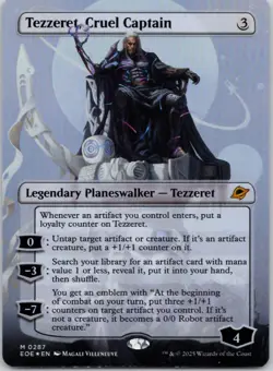 Tezzeret, Cruel Captain (Borderless) 287 Edge of Eternities LP FOIL MTG - Image 1
