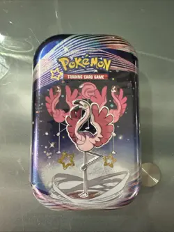 Pokemon Mini Tin: Paldean Fates (Flamigo) - Factory Sealed - Image 1